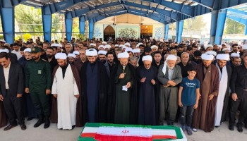 آیین تشییع و اقامه نماز بر پیکر حاج‌آقا عبدی‌پور در باغ فردوس کرمانشاه برگزار شد