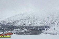 گزارش تصویری از بارش برف در تپه کوله پاوه