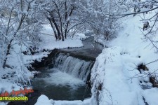 بارش برف زمستانی در روستای خانقاه از دریچه دوربین بهزاد حسنی