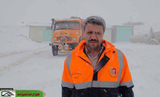 مسیر گردنه تته به مریوان مسدود شد/بارش برف در ارتفاعات