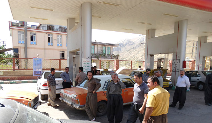 قطع گاز جایگاه سی.ان.جی در پاوه