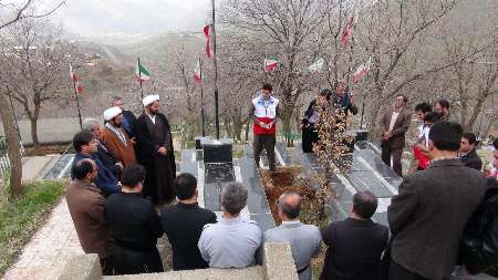 کاشت نهال در مزار شهیدان پاوه