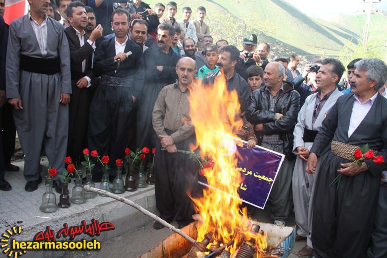 برگزاری مراسم امحای قلیان و سیگار در پاوه