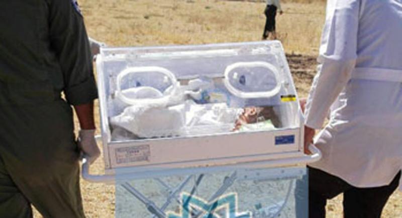 انتقال نوزاد یک روزه با اورژانس هوایی به کرمانشاه 