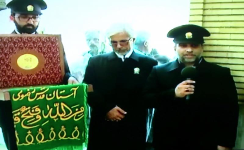 حضور خادمين آستان قدس رضوي در مقبره سید عبیدالله کوسه هجیج