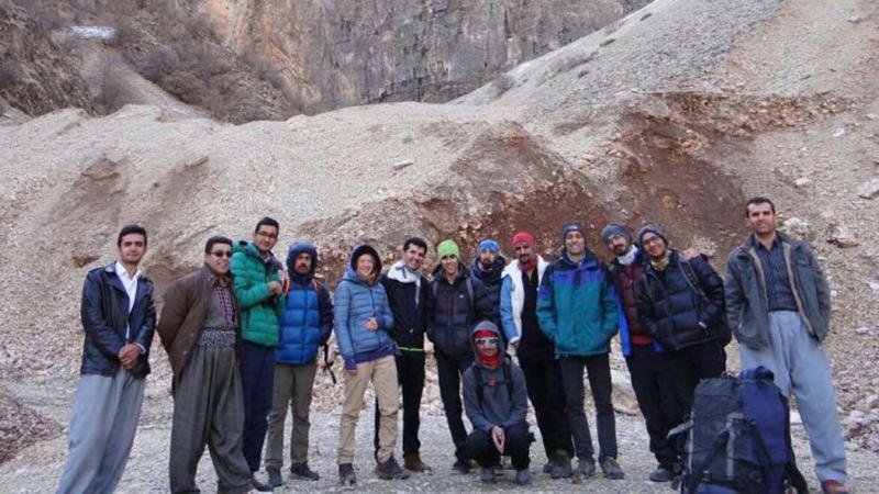 حضور تیم تخصصی صخره نوردی استان کرمانشاه به همراه کوه نورد آلمانی در باینگان
