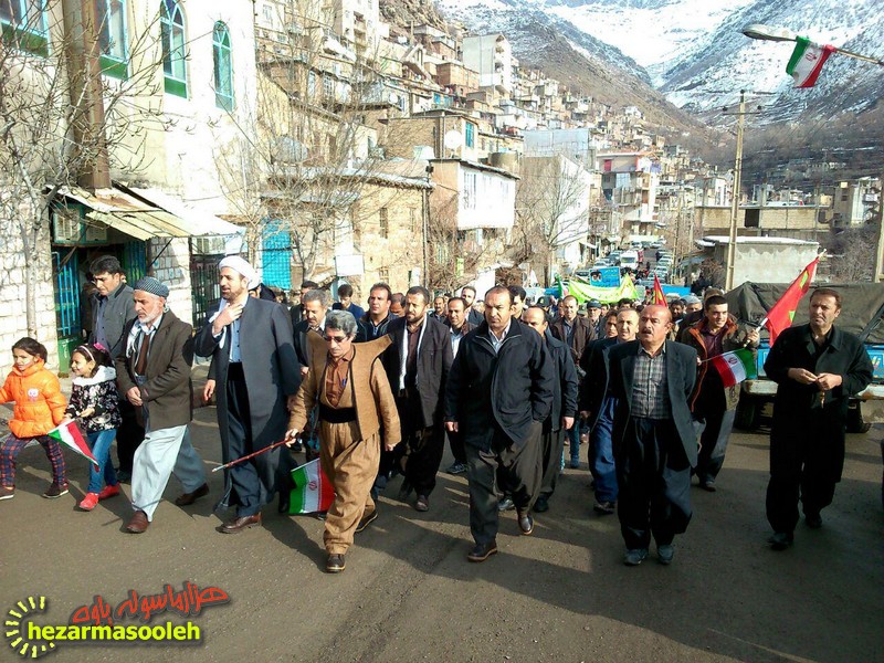  برگزاری مراسم راهپیمایی روز 22 بهمن در شهر نودشه
