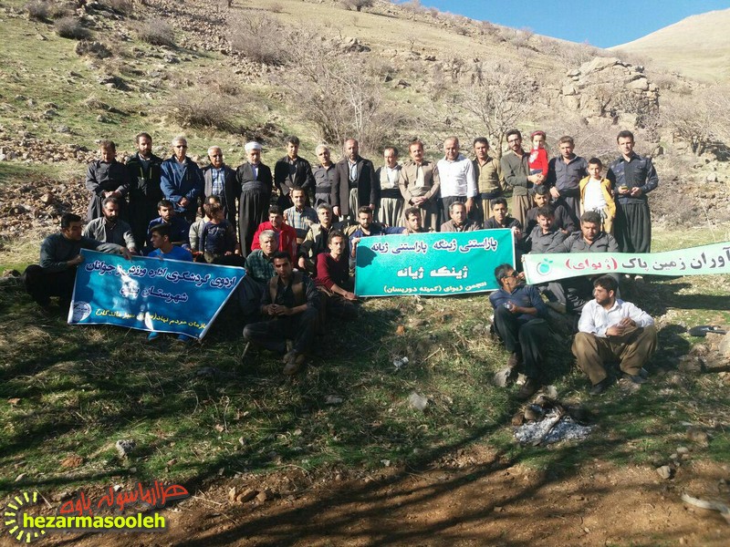 کاشت نهال به مناسبت روز درختکاری در روستای دوریسان پاوه