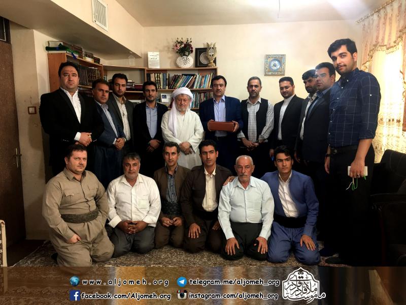 جمعی از منتخبین شورای اسلامی شهر کرمانشاه با ماموستا قادری دیدار کردند 