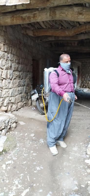 گندزدایی معابر روستای شرکان پاوه