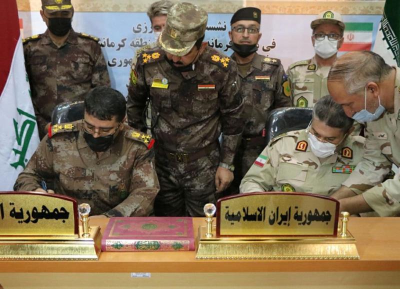 نشست مشترک فرمانده مرزبانی استان کرمانشاه و فرمانده مرزبانی منطقه یکم جمهوری عراق