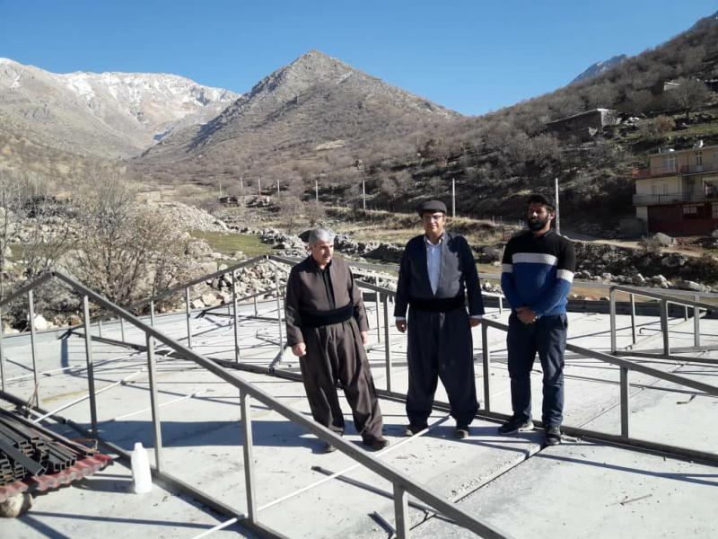 بازدید رئیس اداره آموزش و پرورش منطقه نوسود از پروژه ساخت دبستان شش کلاسه روستای هانی گرمله