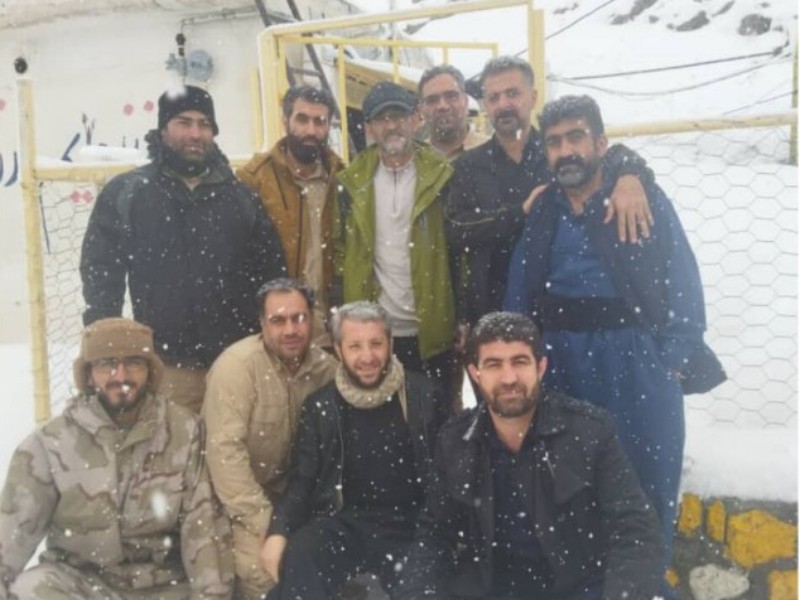 روز پرکار فرمانده قرارگاه شهید کاظمی،زیر برف و باران در نقطه صفر مرزی