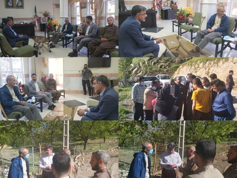 دیدار سردار آسیابانی فرمانده قرارگاه شهید کاظمی با سرپرست فرمانداری پاوه