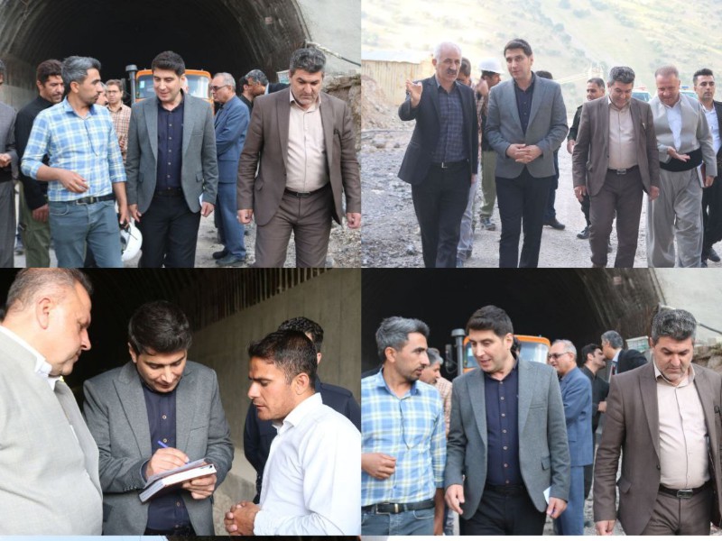 بازدید دکتر لهونی از بیمارستان و تونل سیاطاهر ثلاث باباجانی