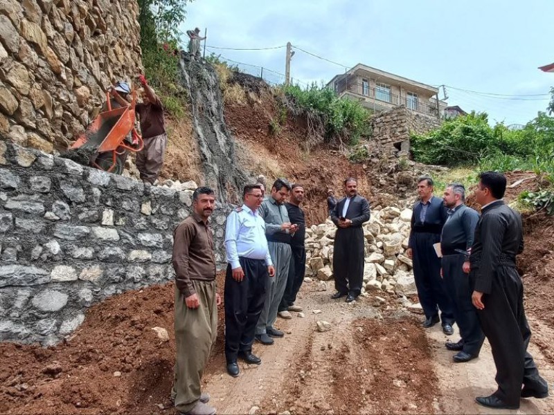 اصلاح هندسی تقاطع ورودی غربی دوریسان پاوه  50 درصد پیشرفت فیزیکی دارد