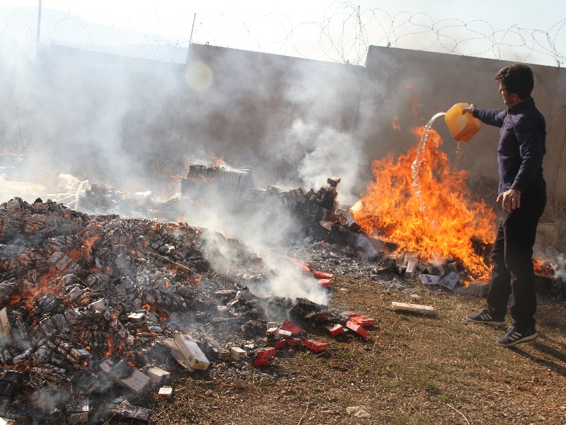 امحاء 15 میلیارد ریال دخانیات قاچاق در پاوه