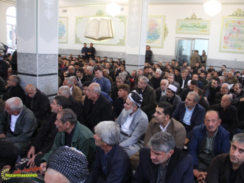 از مراسم افتتاحیه مسجد قبای شهر بانه وره/ خشت روی خشت برای خانه‌ای دربهشت