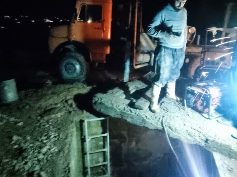رفع مشکل خط انتقال لوله آب شرب هانی کوان به پاوه