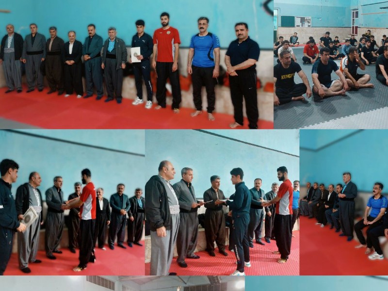 تقدیر انجمن پشتیوان از دو قهرمان جهانی در پاوه