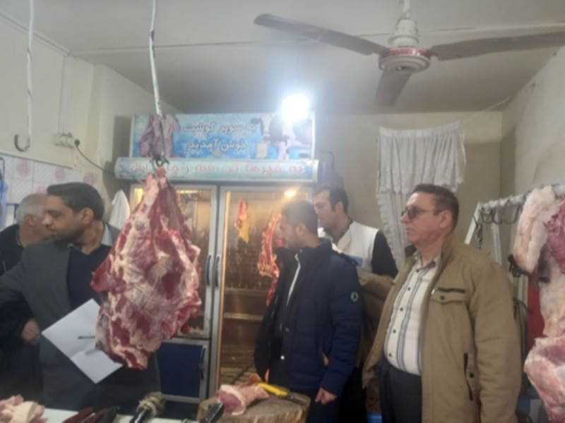 انجام گشت مشترک بازرسی از مراکز عرضه مواد خام دامی در شهرستان پاوه