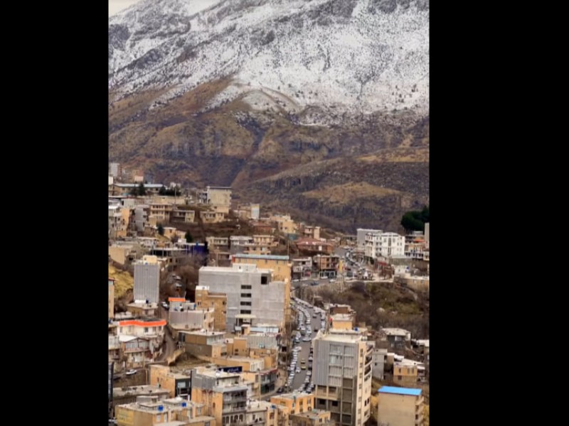نمای تایم لپس زیبا از شهر پاوه