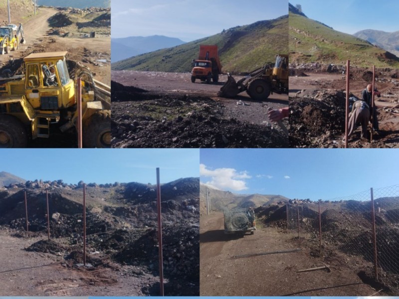 سایت زباله دانی شهرداری نوسود فنس کشی شد