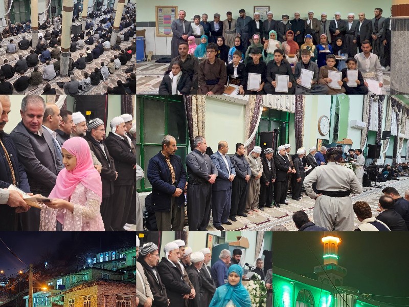 چهارمین دوره تجلیل از خاتمان و حافظان قرآن کریم در مسجد روستای دشه برگزار شد