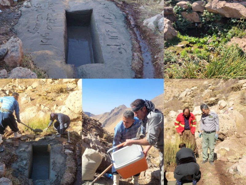 ساخت اولین آبشخور در منطقه شکار و تیراندازی ممنوع لهون پاوه پس از ثبت رسمی آن ساخت اولین آبشخور در منطقه شکار و تیراندازی ممنوع لهون پاوه پس از ثبت رسمی آن