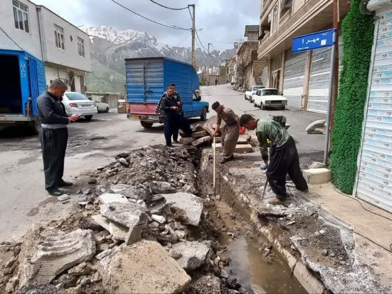 عملیات اصلاح و بهسازی کانال آبرو خیابان صلاح‌الدین ایوبی به پایان رسید